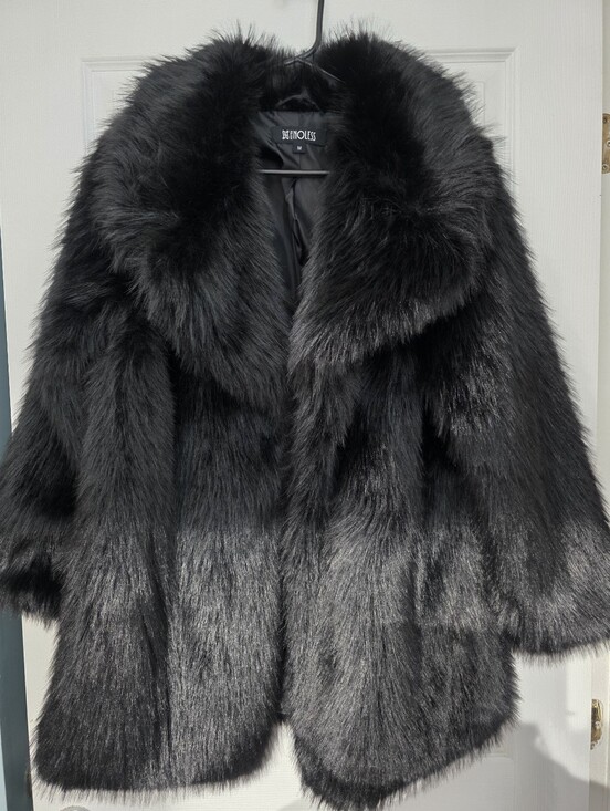 Relish noless Jackets & Blazers - Relish Noless | Black Faux Fur Glam Coat - Brand New - Medium